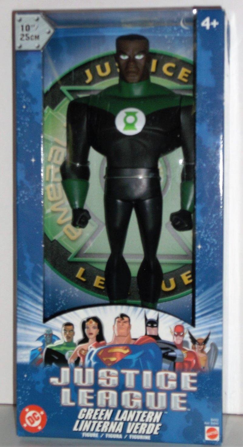 DC Mattel Justice League Green Lantern John Stewart 10" Action Figure MIB