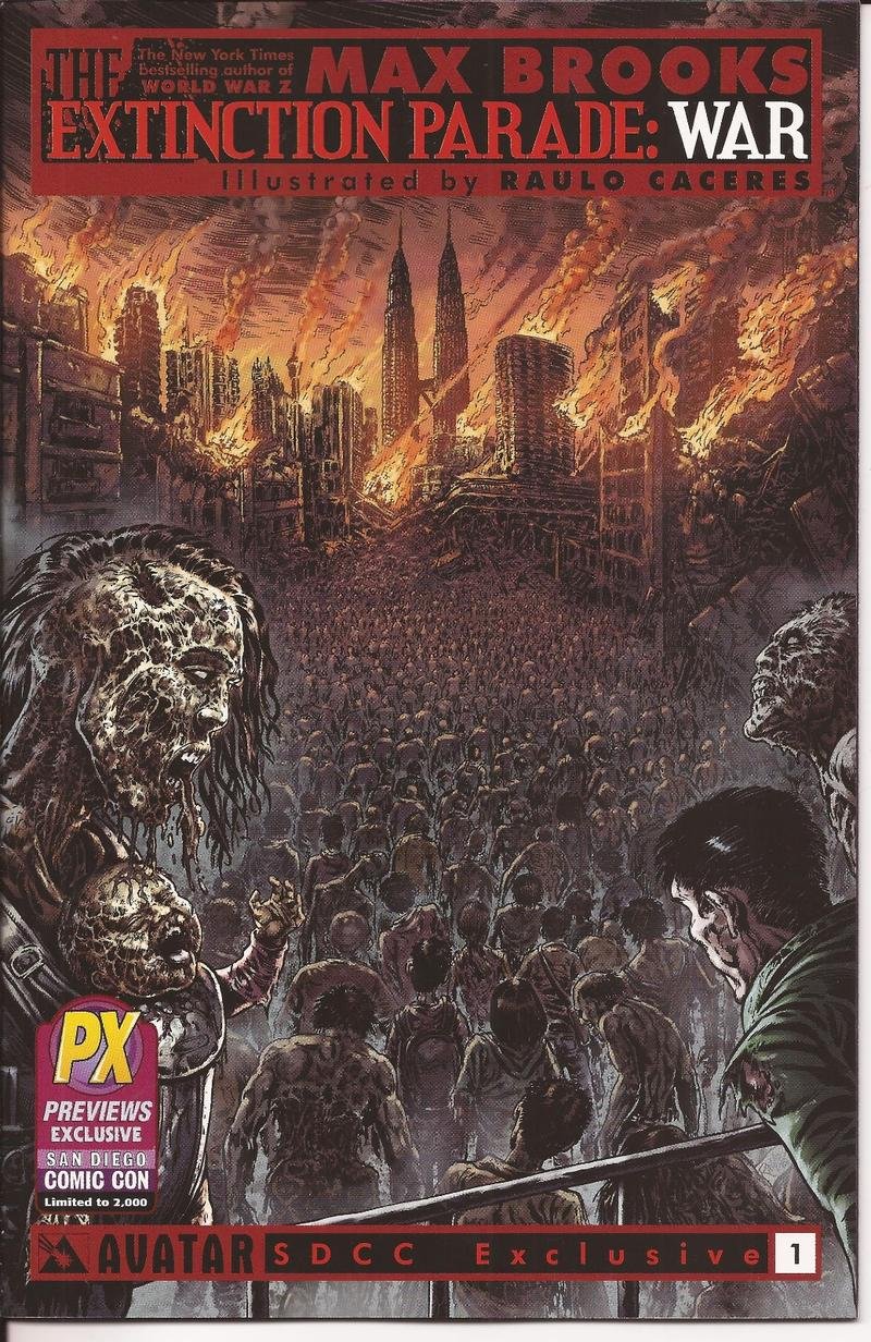 SDCC 2014 Avatar Max Brooks The Extinction Parade:War #1 Exclusive Variant