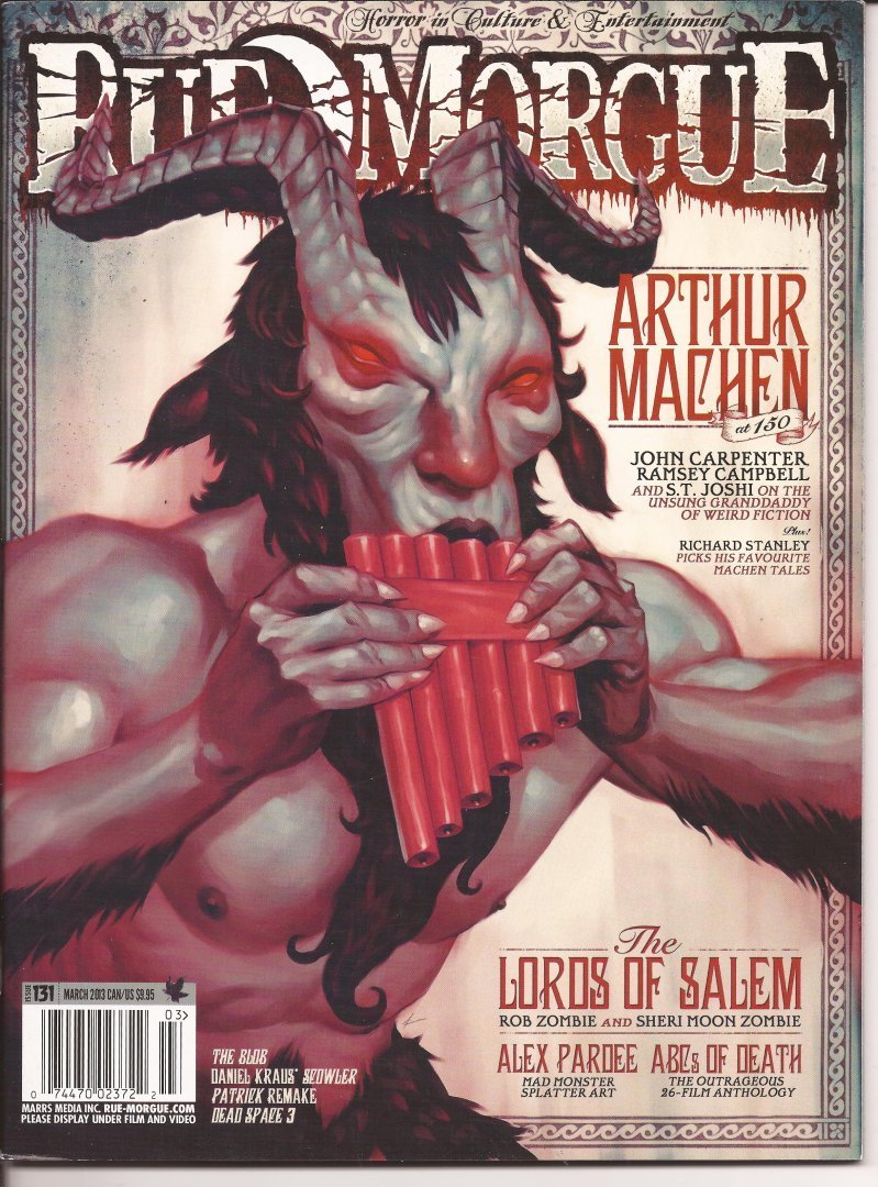 Rue Morgue Magazine #131 Arthur Machen Lords Of Salem Alex Pardee The Blob