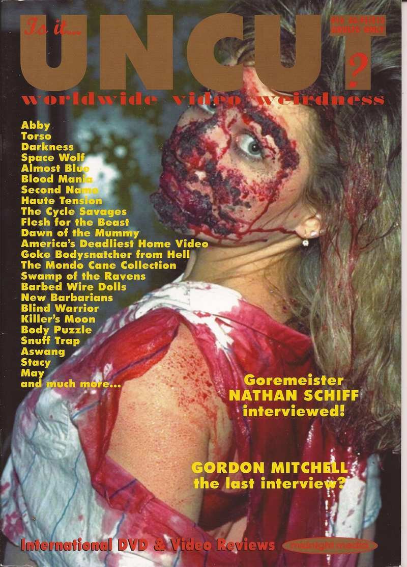 Is it UNCUT? Magazine #16 UK Nathan Schiff Gordon Mitchell Abby Torso Darkness