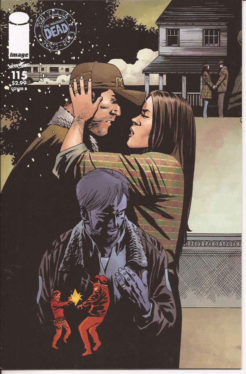Image The Walking Dead #115 Cover B Rick Daryl Carl Zombies Horror Monsters