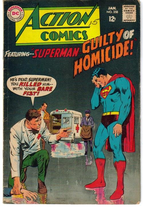 DC Action Comics #358 Superboy Meets Supergirl Zor-El Superman Clark Kent