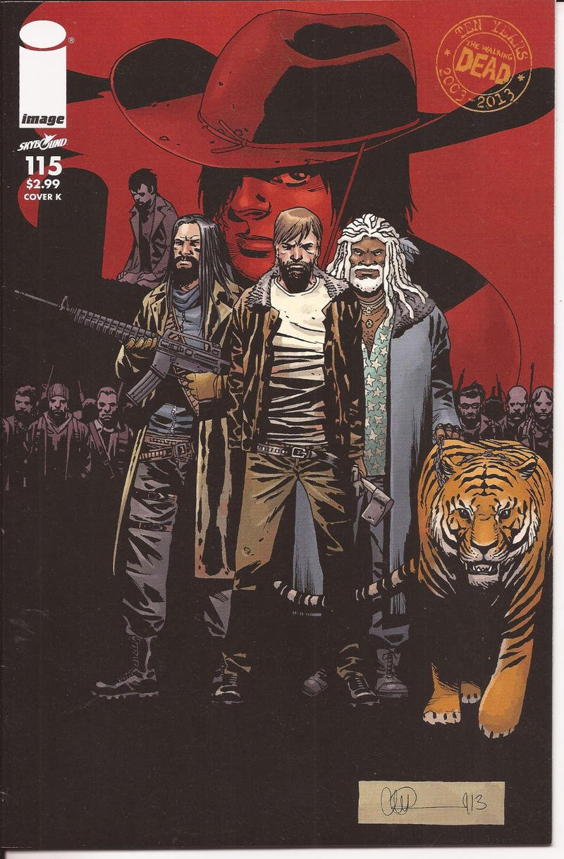 Image The Walking Dead #115 Cover K Rick Daryl Carl Zombies Horror Monsters