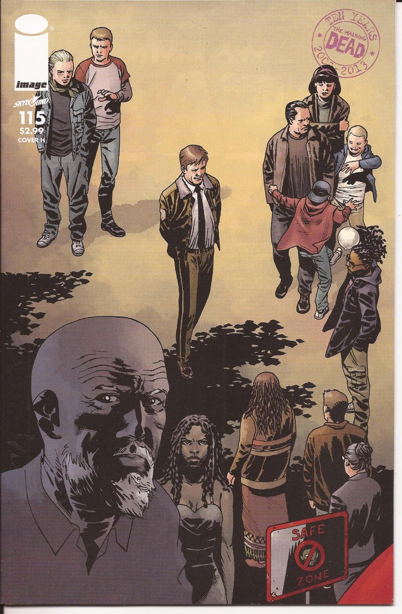 Image The Walking Dead #115 Cover H Rick Daryl Carl Zombies Horror Monsters