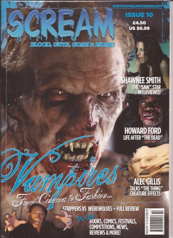 Scream Magazine #10 Vampires Shawnee Smith Howard Ford Alec Gillis Strippers vs