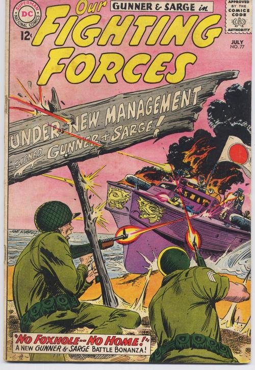 DC Our Fighting Forces #77 Gunner & Sarge No Foxhole No Home War Action
