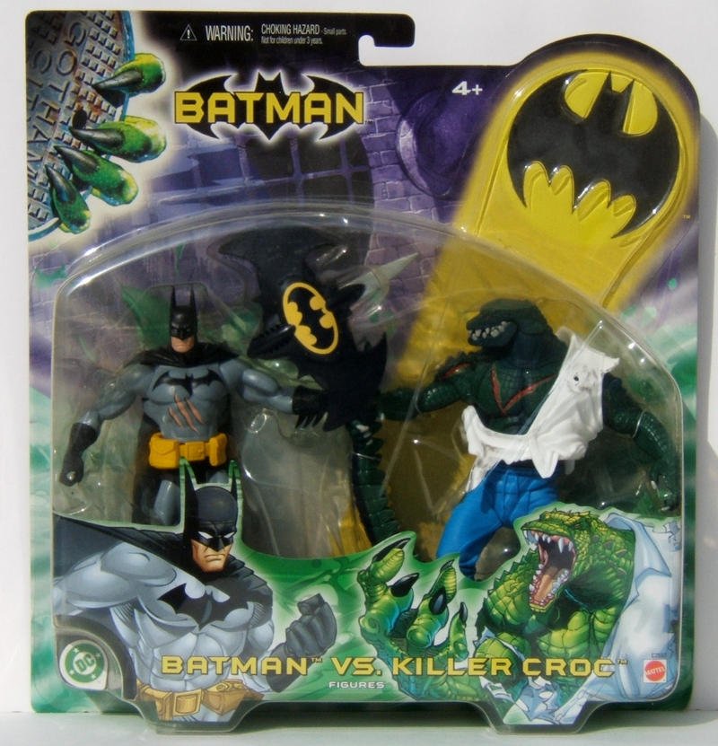 Mattel DC Batman vs. Killer Croc Action Figures MOC Gotham Rogues Bruce Wayne