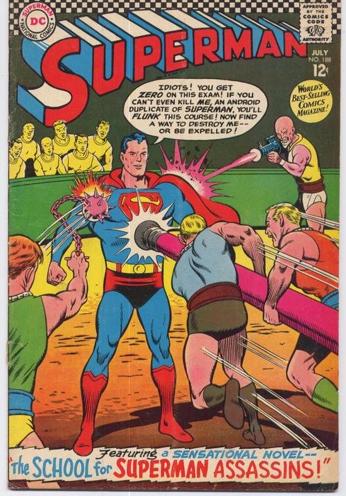 DC Superman #188 Superman Assassins Clark Kent Lois Lane Metropolis Jimmy Olsen