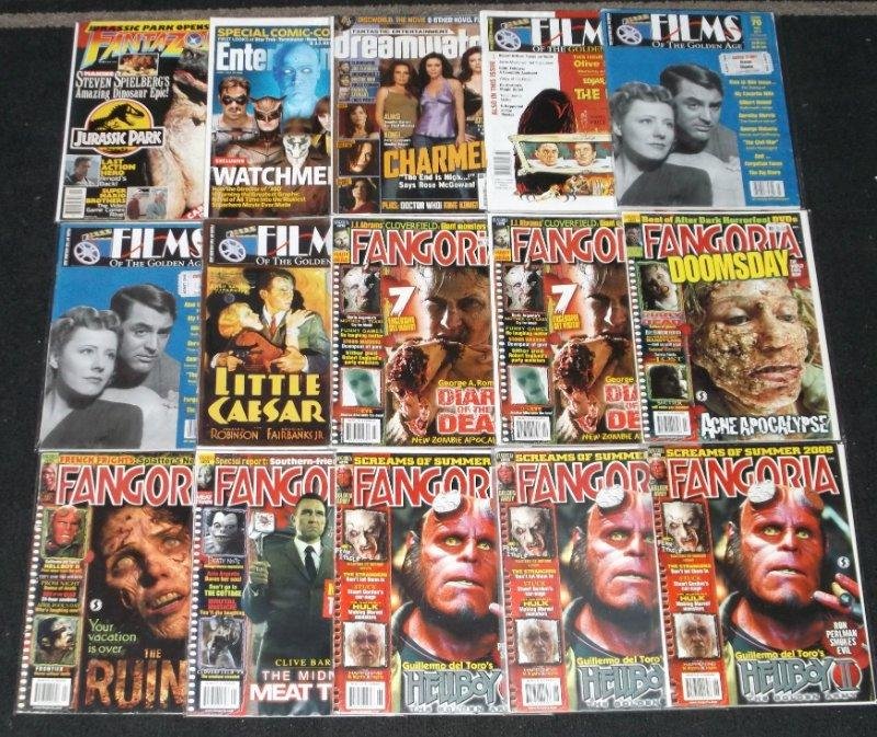 Horror Monster Magazine Lot 15 Issues Fangoria Dreamwatch Fantazone TV Movie