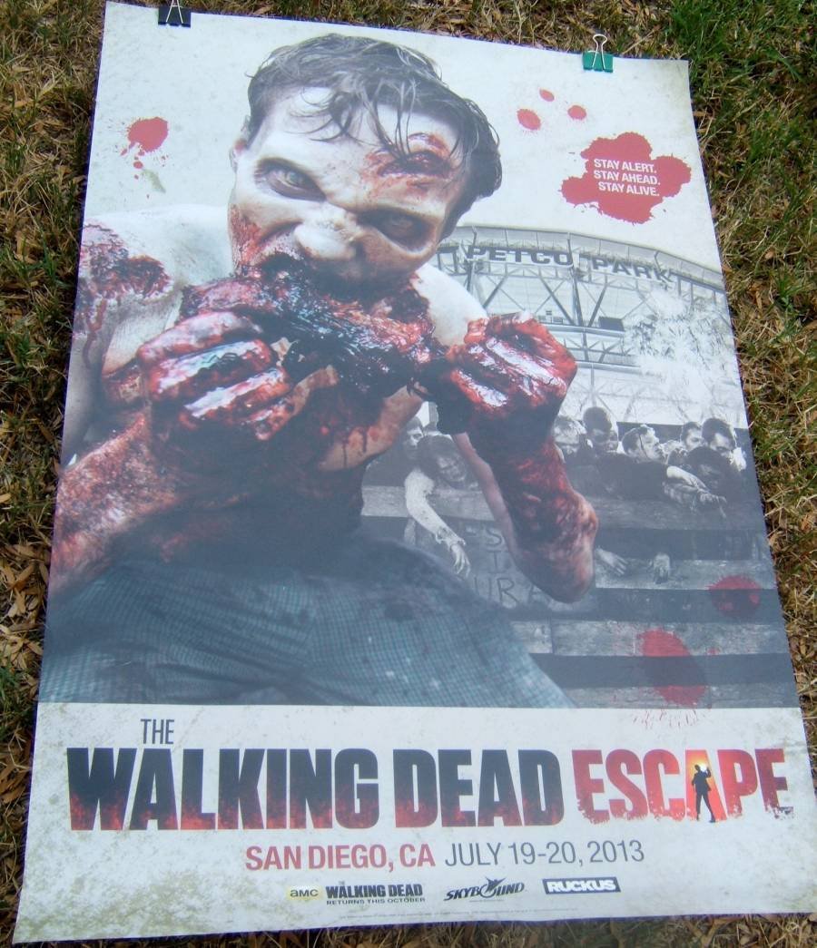 SDCC 2013 The Walking Dead Escape Petco Park Exclusive Zombie Poster