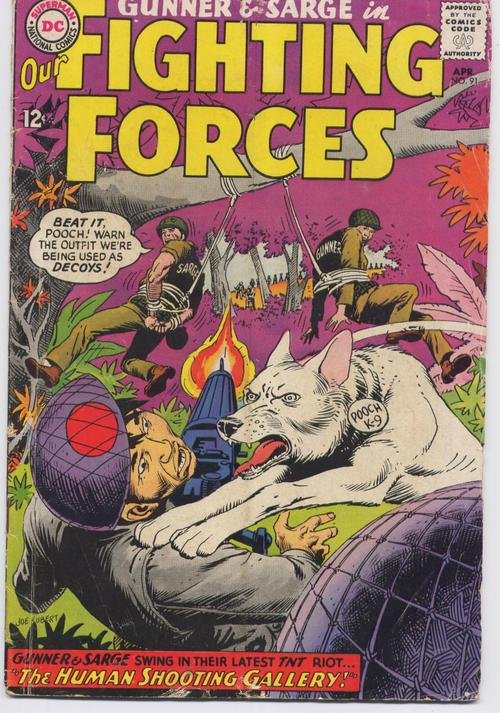 DC Our Fighting Forces #91 Gunner & Sarge The Human Shooting Gallery Action