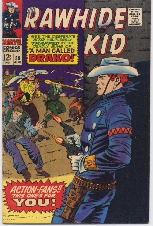 Marvel Rawhide Kid #59 A Man Called Drako Western Action Adventure