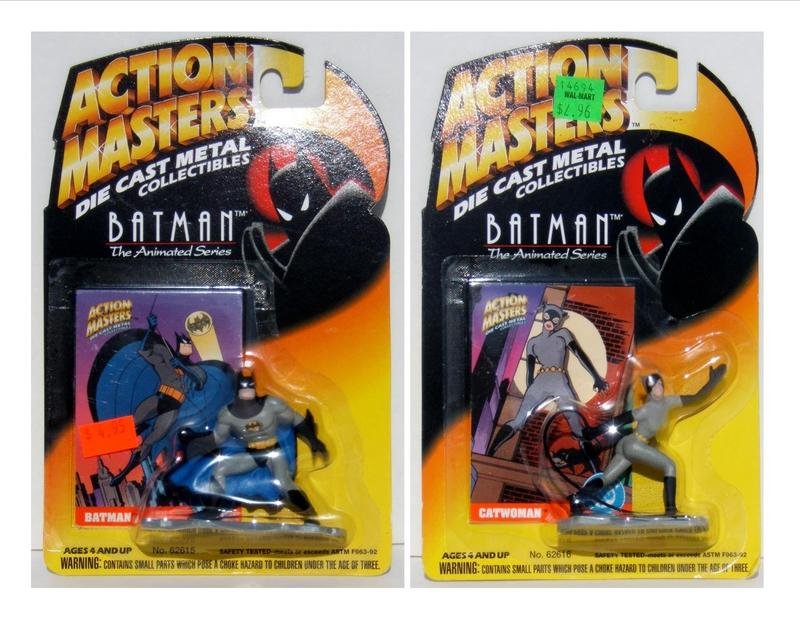 DC Kenner Action Masters Batman Animated Series Batman & Catwoman Figurines