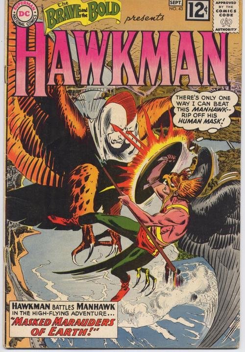 DC 1962 Brave & The Bold #43 presents Hawkman Carter Hall Hawkgirl Winged Wonder