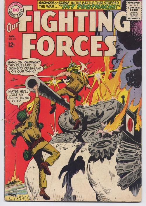 DC Our Fighting Forces #89 Gunner & Sarge TNT Toothache War Action Adventure