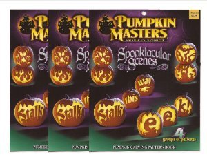 Pumpkin Masters Lot Three Spooktacular Scenes Pumpkin Carving Books