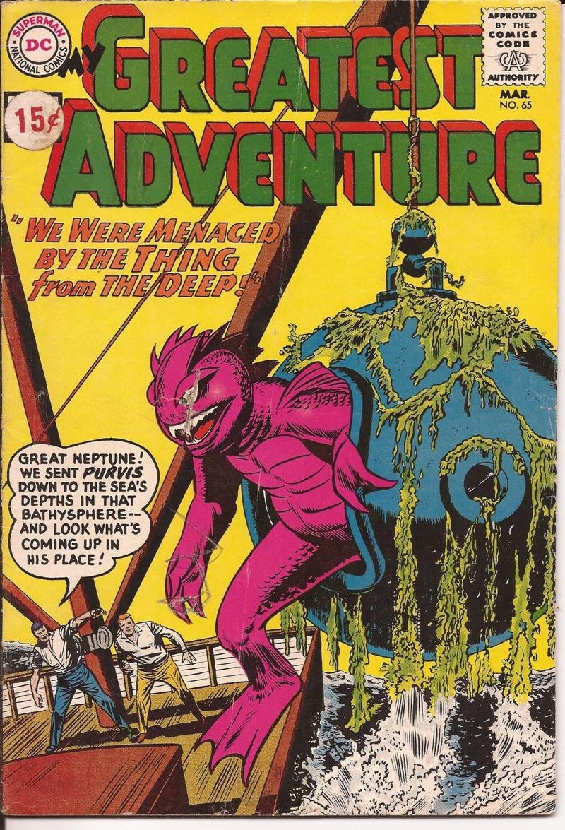 DC My Greatest Adventure #65 The Thing From The Deep Sci-Fi Horror Terror Action
