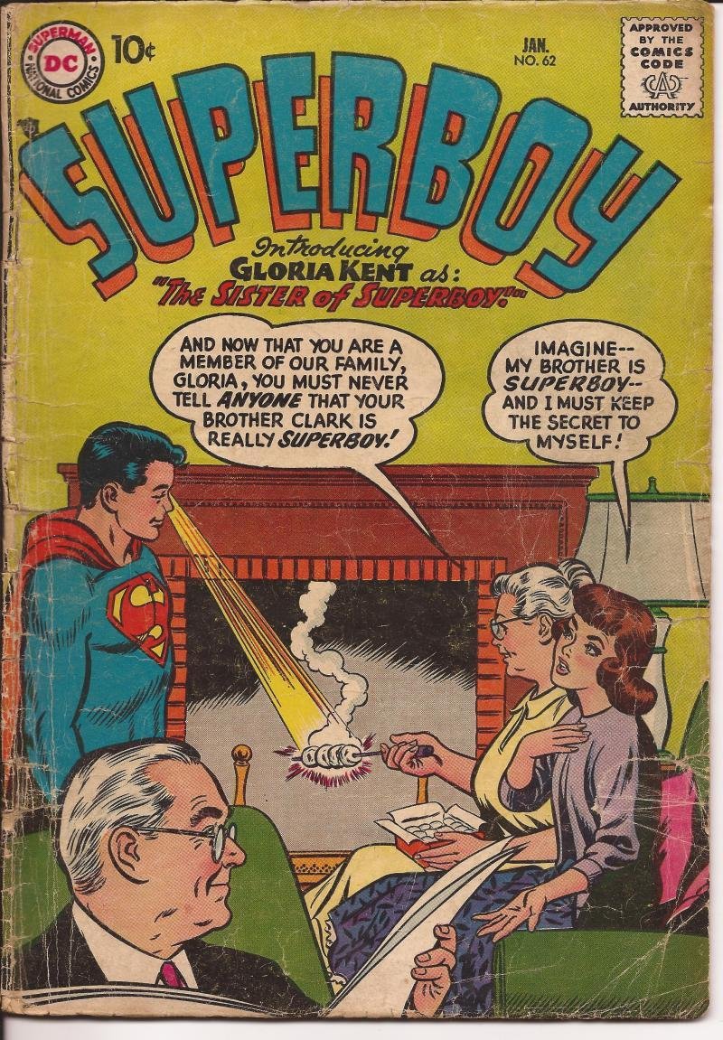 DC Superboy #62 Gloria Kent Super-Clown Of Smallville Wildest Weather World