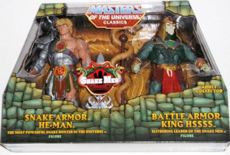 Mattel MOTU Classics Snake Armor He-Man  & Battle Armor King Hssss Figures