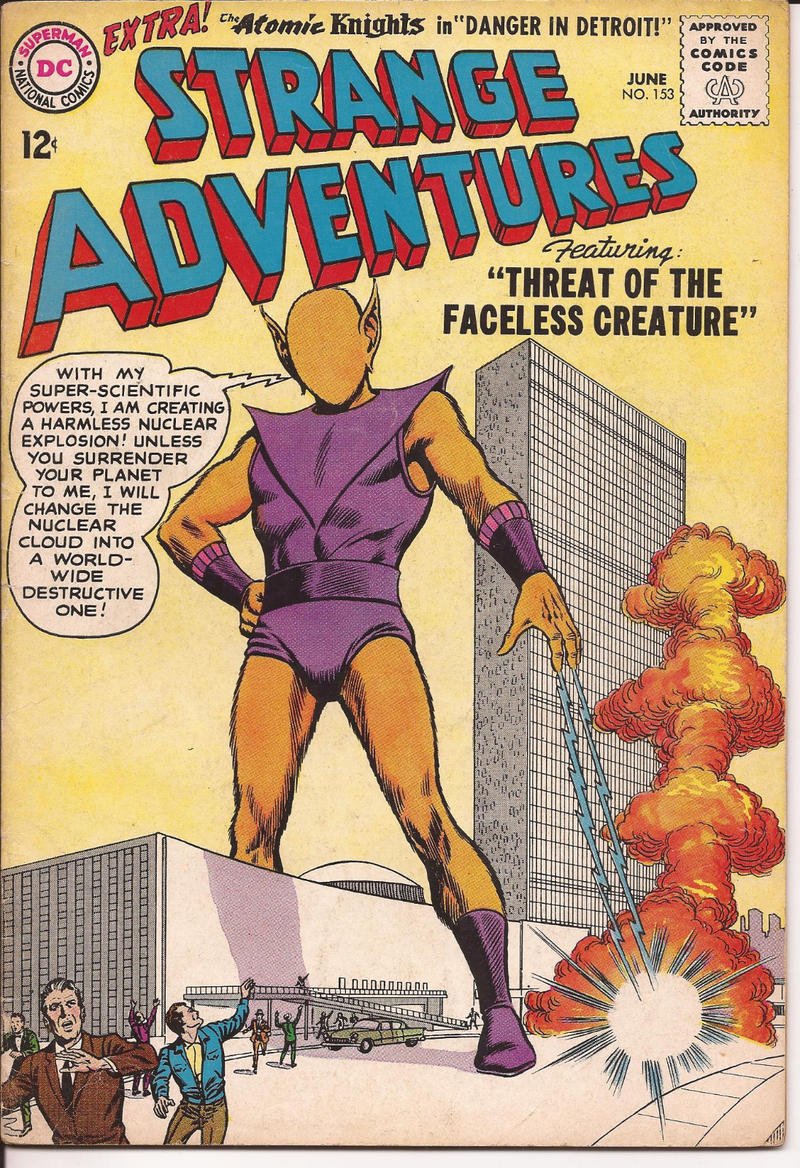 DC Strange Adventures #153 Faceless Creature Threat Sci-Fi Horror Space Fantasy