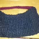 Grey and maroon purse