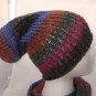 Adult warm and soft hat and ribbed scarf combo