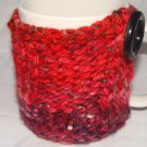 Red/black koozie with black button
