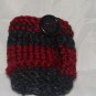 Grey/Maroon koozie with black button