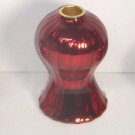 Glass Christmas Ornament 3pc Candle Holder Set Red/Burgundy  Centerpiece taper