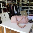 Vintage PRADA Peach Light Pink Leather Bowler Bowling Dr. Doctor Shoulder Bag