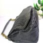 LANVIN Ash Grey Almost Black Pebbled Leather Chain Strap Hobo Shoulder Bag