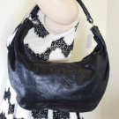 Vintage MIU MIU Black Leather Medium Hobo Shoulder Bag Italy