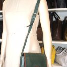 Vintage CELINE Green Leather Small Sling Shoulder Bag Italy