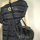 Vintage VALENTINO ORLANDI Black Leather Medium Shoulder Bag Italy