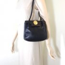 Vintage Christian DIOR Black Leather Small CD Plate Shoulder Bag France