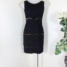 Vintage MOSCHINO Cheap and Chic Mesh Loose Beads Black Dress Small 3 4 5