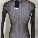 NWT Vintage Jean Paul Gaultier Mesh Mesh Black Longsleeve Top Blouse S 2 3 4