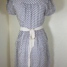 D&G Dolce & Gabbana Navy Anchors & Stars Printed Romantic Silk Dress Sz.38 3 4 5