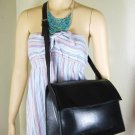 Vintage Jean P GAULTIER Black Calf Leather Unisex Briefcase Office Shoulder Bag