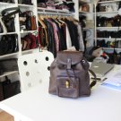 Vintage GUCCI Brown Leather Small Backpack Back Bag Italy