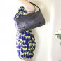 JAS M.B. Silver Gray Leather Hobo Shoulder Bag