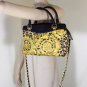 Vintage Gianni VERSACE Lady Gaga Yellow Paisly Nylon Leather Doctor Tote Bag