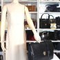 Vintage GIVENCHY Black Leather Briefcase Office Portfolio Handbag Bag