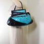 FENDI Blue and Black Snakeskin Python Leather Tote Shoulder Bag Large Italy