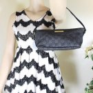 Vintage GUCCI Greyish Black Canvas GG Monograms Pochette Small Shoulder Bag