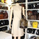 Vintage FENDI FF Brown Laminated Duffel Luggage Shoulder Bag Handbag Italy