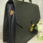 Guy Laroche Black Leather Briefcase Hand Bag Attache Case
