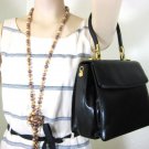 Vintage VALENTINO ORLANDI Black Leather Hand Bag Italy