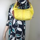Gen Rigo Yellow Nylon and Leather Hobo Shoulder Bag Made in Italy