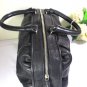 Chanel Black Quilted Leather Barrel Duffel Travel Hand Bag Handbag Italy